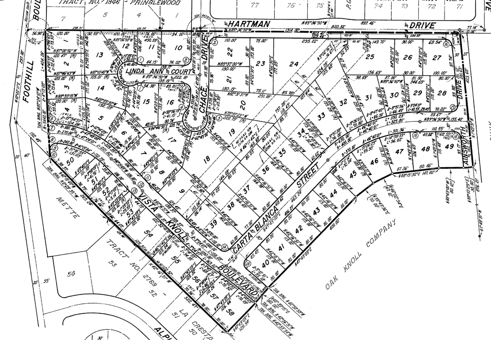 Partial Tract Map