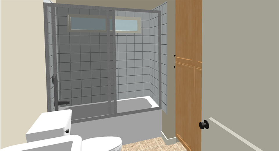 Render of Hall Bathroom